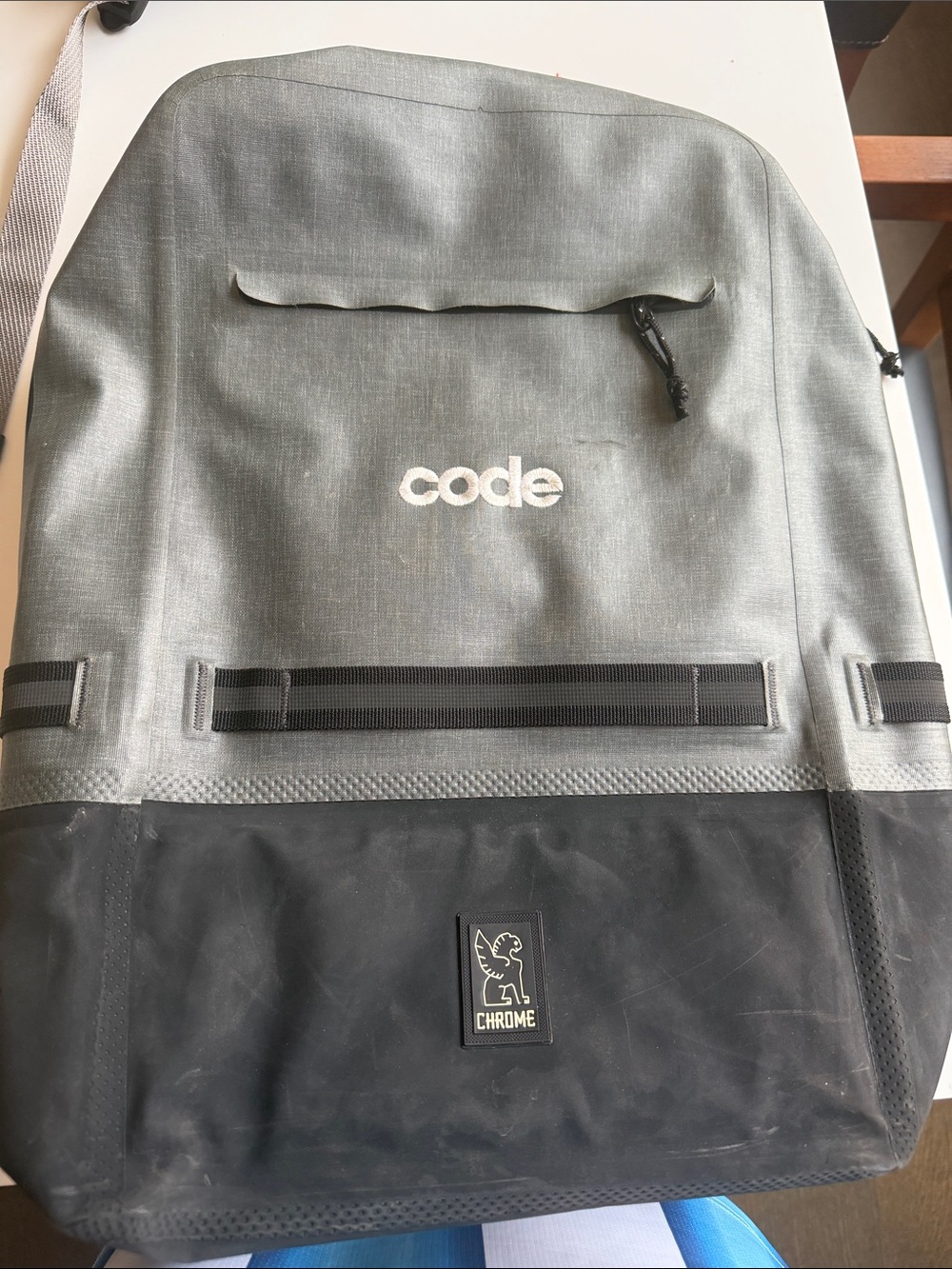 'code' Two-Tone Gray & Black Commuter Backpack